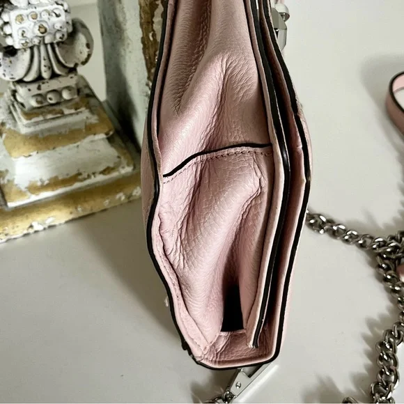 Rebecca Minkoff Love Crossbody Blush Pink Quilted Leather Feminine Quiet Luxury - Picture 12 of 15